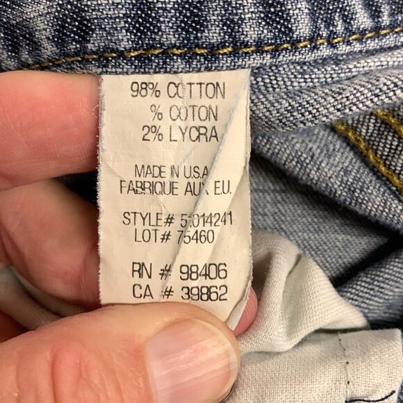 Theory Blue Medium Wash Mid-rise Distressed Ripped Straight Leg Jeans Size 32 - Picture 8 of 13